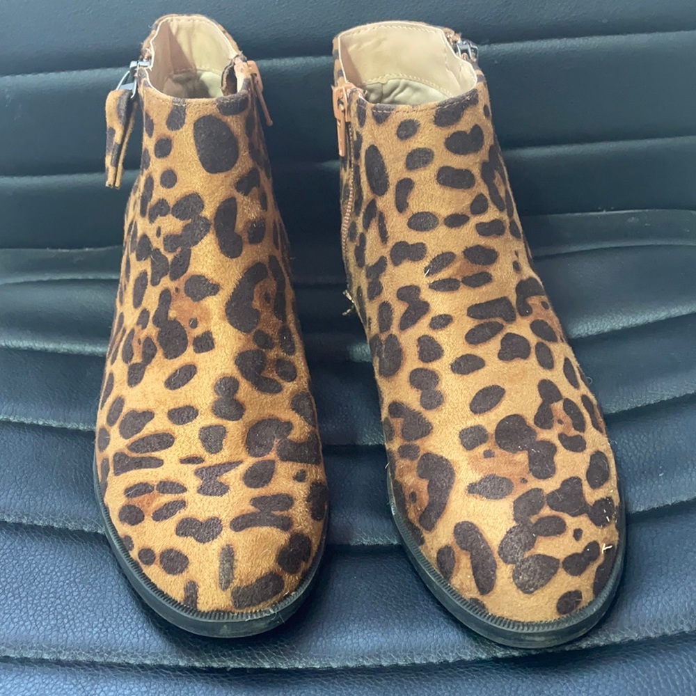 Cheetah printed booties